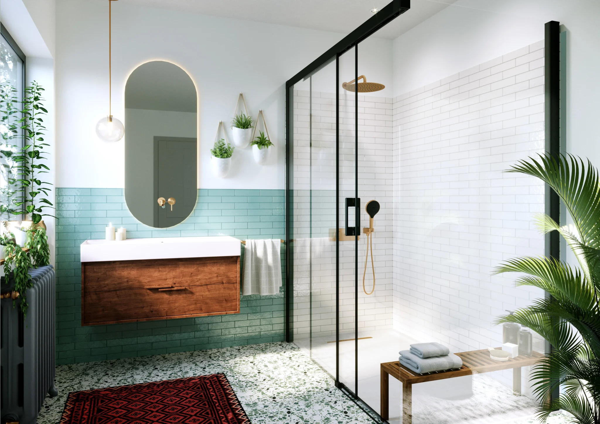salle de bains design vintage